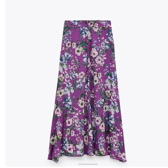 ZARA 2PC TOP & SATIN SKIRT SET - Picture 2 of 14